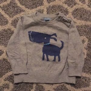 Baby gap gray puppy sweater
